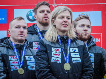Latvijai uzvara ceturtajā Viessmann komandu stafetes Pasaules kausa posmā