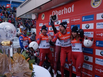 Latvijai sudrabs komandu stafetē Oberhofā