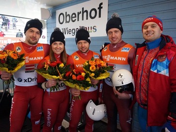 Latvijai sudrabs komandu stafetē Oberhofā