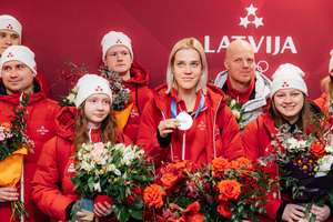 Olimpiskā vicečempione Elīna Ieva Bota svinīgi sagaidīta mājās Latvijā