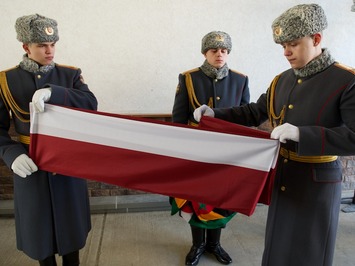 Latvijas karoga pacelšana Sočos