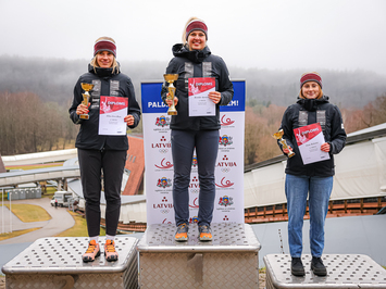 Latvijas kauss kamaniņu sportā: izlases līderi uzrāda labus rezultātus pirms Pasaules kausa posma Siguldā