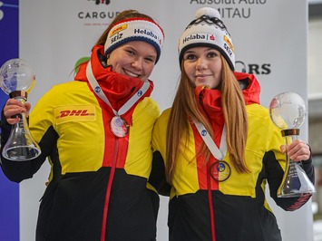 Latvijas trešais zelts Siguldā – Robežniece un Bogdanova triumfē Junioru Pasaules kausa posmā!