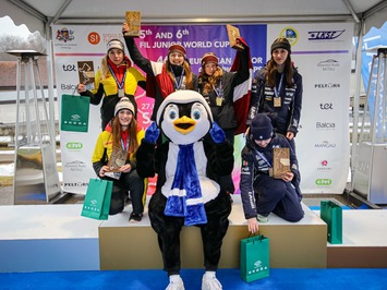 Latvijas trešais zelts Siguldā – Robežniece un Bogdanova triumfē Junioru Pasaules kausa posmā!
