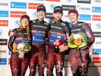 Latvija izcīna bronzu jaukto pāru divniekos – pirmais Pasaules kausa posms sākas ar medaļu Vinterbergā