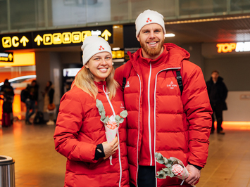 Olimpiskā vicečempione Elīna Ieva Bota svinīgi sagaidīta mājās Latvijā