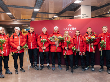 Olimpiskā vicečempione Elīna Ieva Bota svinīgi sagaidīta mājās Latvijā