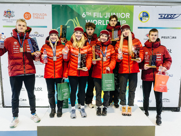 Latvijas juniori izcīna piecas medaļas FIL Junioru Pasaules kausa posmā Siguldā