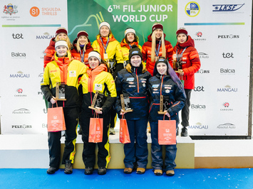 Latvijas juniori izcīna piecas medaļas FIL Junioru Pasaules kausa posmā Siguldā