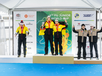 Latvijas juniori izcīna piecas medaļas FIL Junioru Pasaules kausa posmā Siguldā