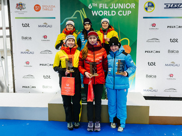 Latvijas juniori izcīna piecas medaļas FIL Junioru Pasaules kausa posmā Siguldā