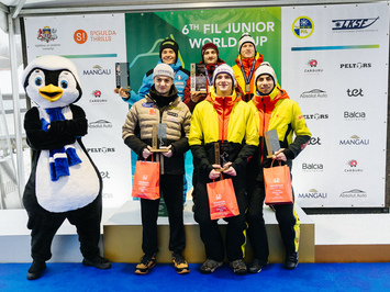 Latvijas juniori izcīna piecas medaļas FIL Junioru Pasaules kausa posmā Siguldā