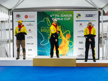 Latvijas juniori izcīna piecas medaļas FIL Junioru Pasaules kausa posmā Siguldā