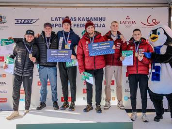 Siguldā noskaidroti Latvijas čempioni kamaniņu sportā 2026