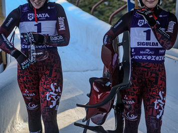 Siguldā noskaidroti Latvijas čempioni kamaniņu sportā 2026