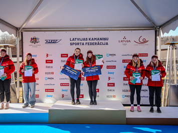 Siguldā noskaidroti Latvijas čempioni kamaniņu sportā 2026