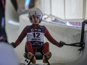 Siguldā noskaidroti Latvijas čempioni kamaniņu sportā 2026