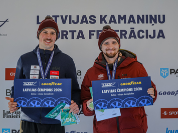 Siguldā noskaidroti Latvijas čempioni kamaniņu sportā 2026