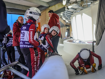 Siguldā noskaidroti Latvijas čempioni kamaniņu sportā 2026