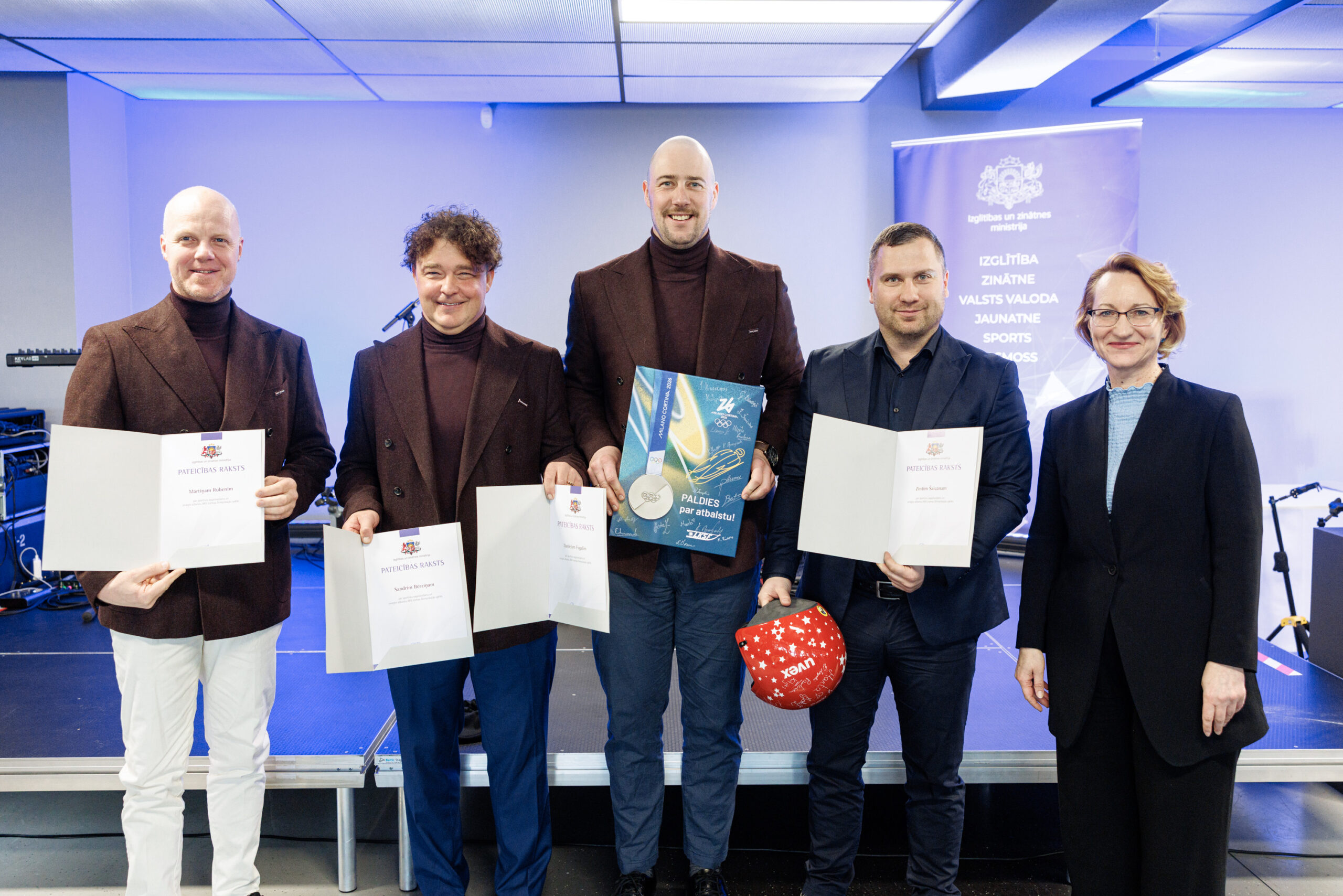 Latvijas kamaniņu sporta pārstāvji godināti Latvijas labāko sportistu un treneru ceremonijā